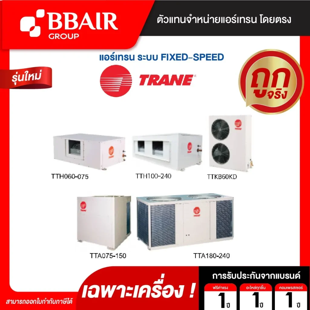 แอร์เทรน แบบแยกส่วนขนาดใหญ่ ชนิดต่อท่อลม ODYSSEY R410A ติดตั้งแบบตั้งพื้น น้ำยาแอร์ R-410A เฉพาะเครื่อง